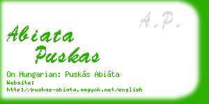 abiata puskas business card