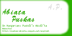 abiata puskas business card